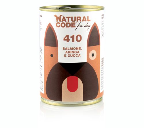 Natural code 410 cane salmone aringa e zucca