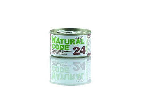 Natural code 24 gatto tonno manzo e verdure soft jelly