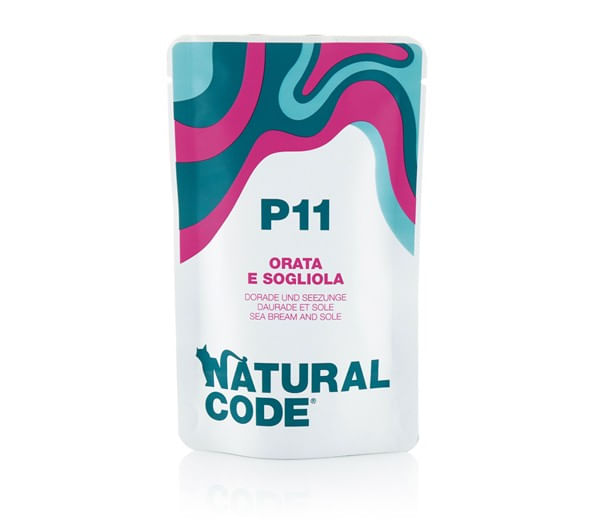 Natural Code P11 Orata e Sogliola 70g per Gatti - Genius Pet