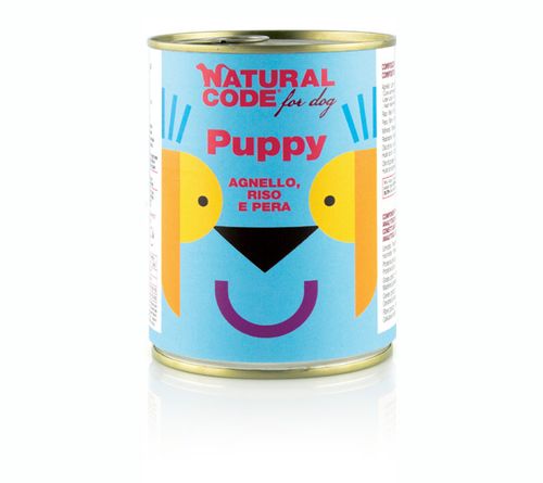 Natural code 02 cane puppy agnello riso e pera