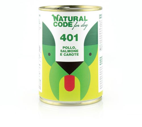 Natural code 401 cane pollo salmone e carote