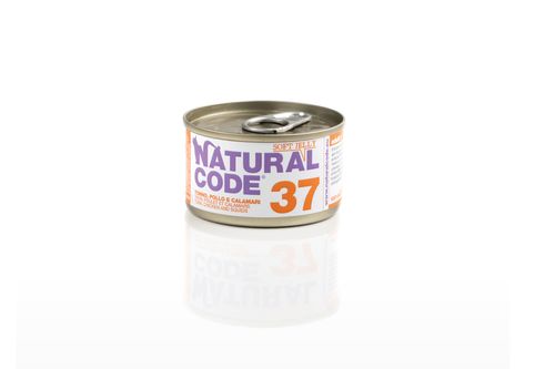 Natural code 37 gatto tonno pollo e calamari soft jelly