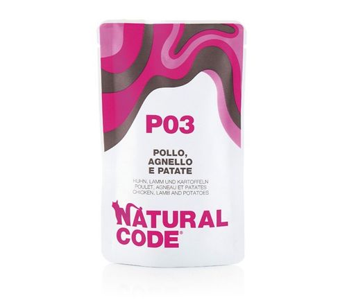 Natural code P03 gatto pollo agnello e patate