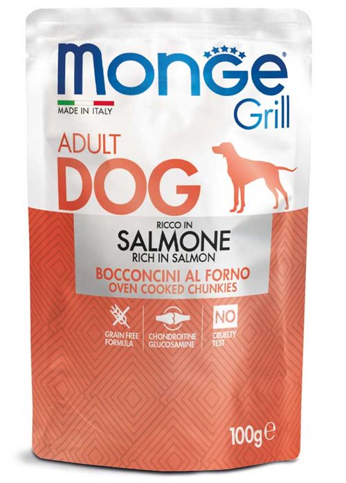 Monge cane grill salmone in busta