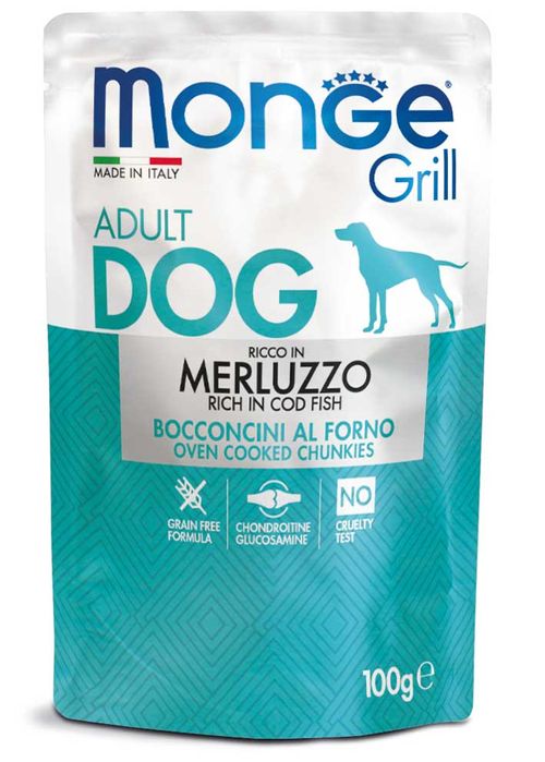 Monge cane grill merluzzo in busta