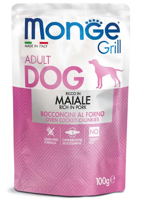 Monge cane grill maiale in busta