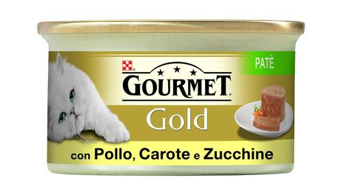 Gourmet gold pate con pollo carote e zucchine