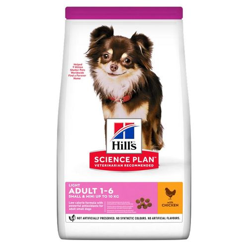 Hill's Science Plan cane light adult small & mini pollo