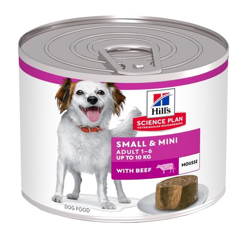 Hill's Science Plan SMALL & MINI Mousse Adult alimento per cani umido con Manzo 200 gr