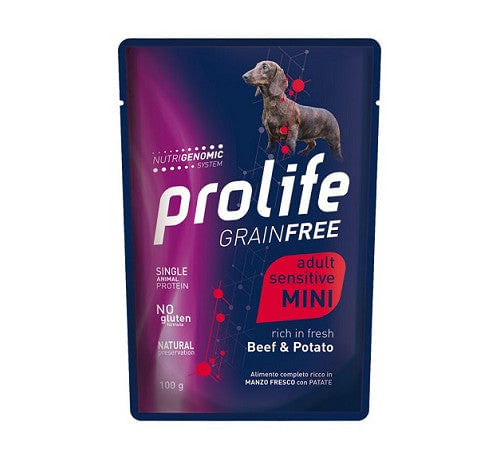 Prolife - Per Cani W Busta Grain Free Manzo & Patate
