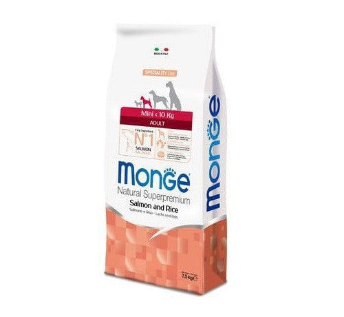 MONGE NATURAL Superpremium per Cane Adult Mini con Salmone e Riso