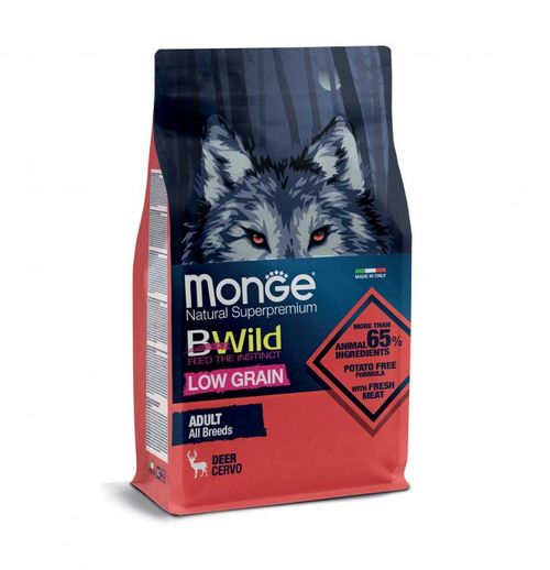 Monge bwild cane adult all breeds low grain cervo