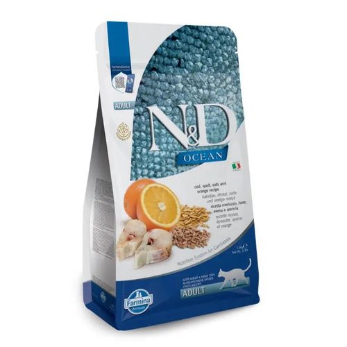 Farmina N&D Ocean Ancestral Merluzzo & Arancia gatto