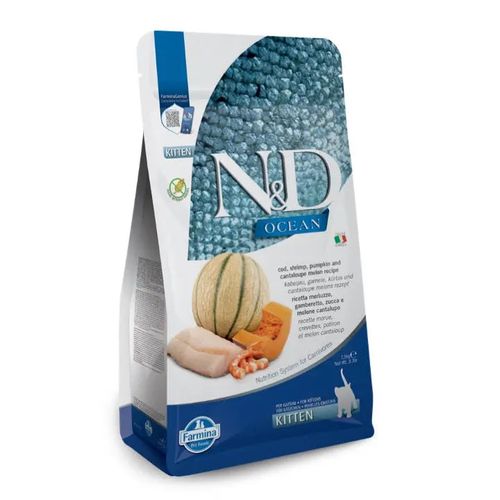 Farmina N&D Ocean Merluzzo, Gamberi, Zucca & Cantalupo gatto